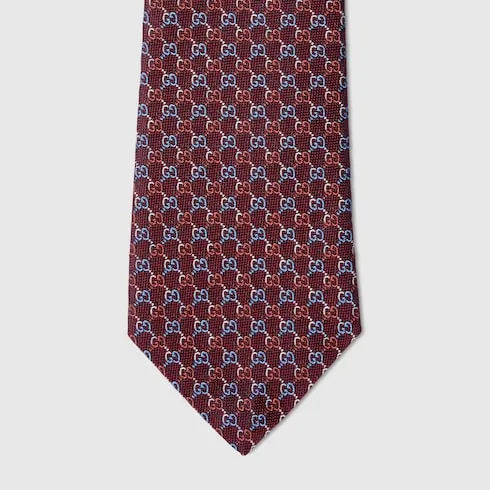 Gg Silk Jacquard Tie