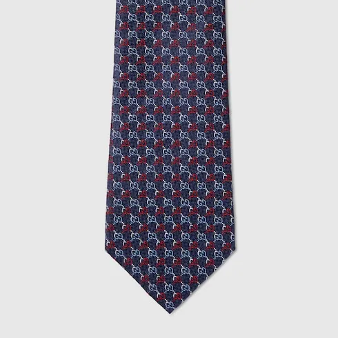 Gg Silk Jacquard Tie