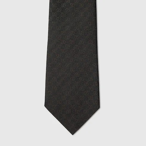 Gg Silk Jacquard Tie