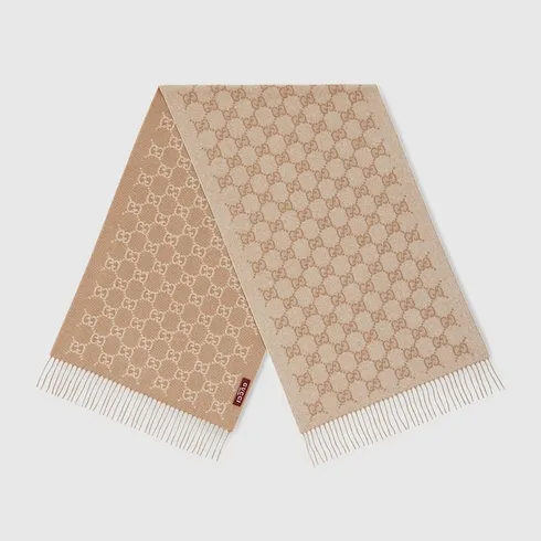 Gg Cashmere Lamé Scarf