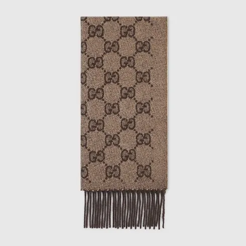 Gg Cashmere Lamé Scarf