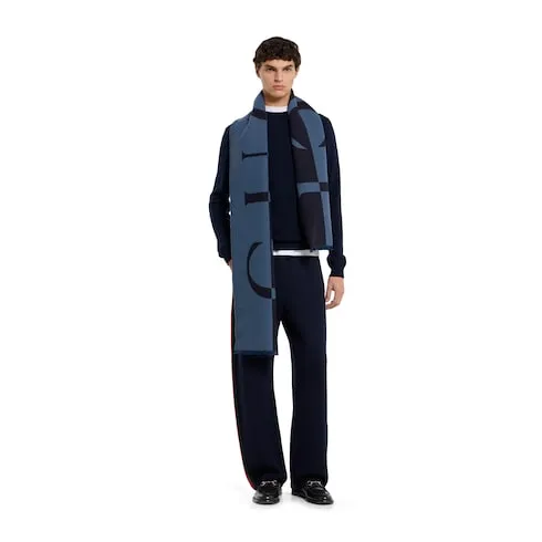 Wool Scarf With Gucci Logo