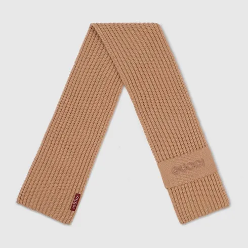 Wool Cashmere Scarf With Embroidery