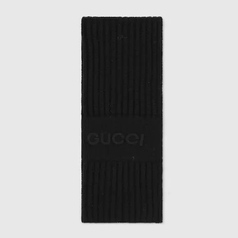 Wool Cashmere Scarf With Embroidery