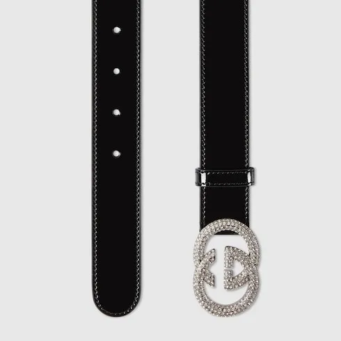 Thin Belt With Interlocking G Buckle