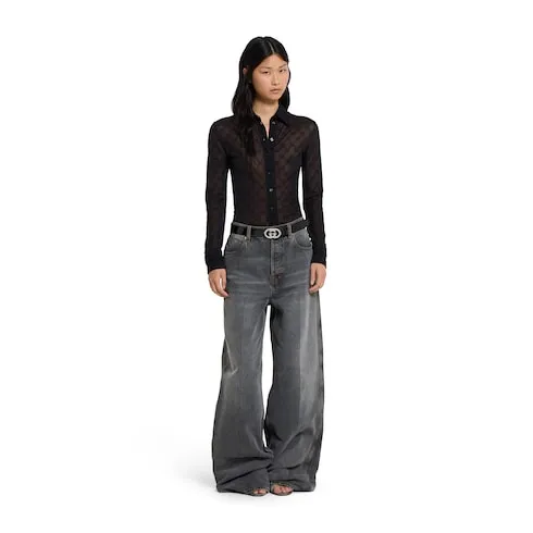 Thin Belt With Interlocking G Buckle