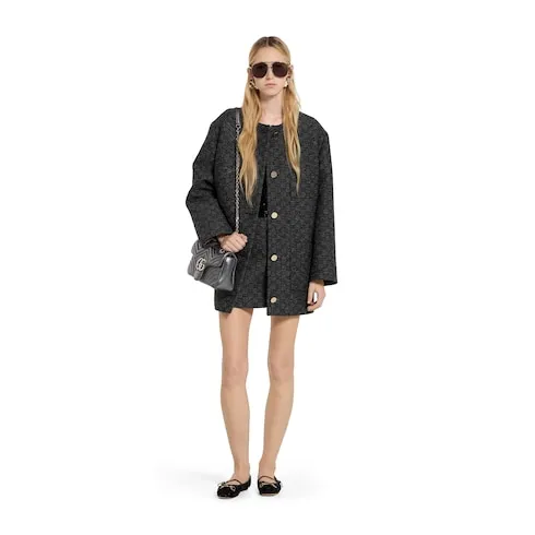 Gg Boutonné Wool Tweed Jacket