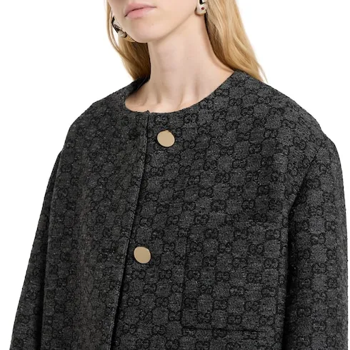 Gg Boutonné Wool Tweed Jacket