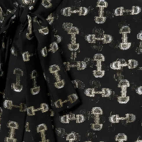 Horsebit Silk Coupé Dress