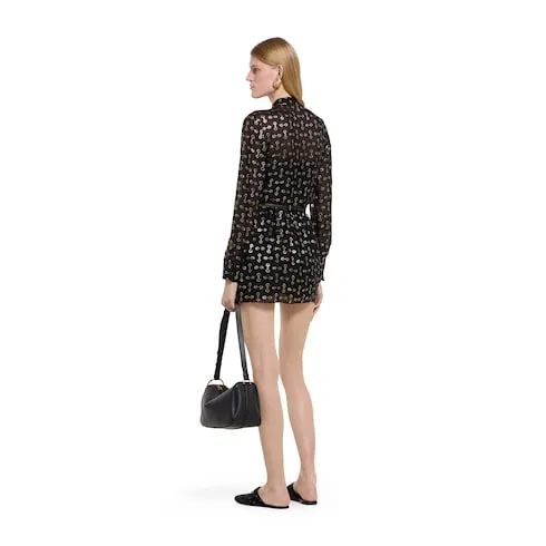 Horsebit Silk Coupé Dress
