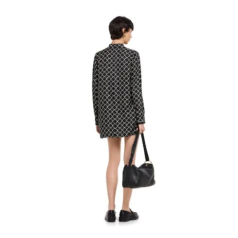 Printed Silk Twill Dress
