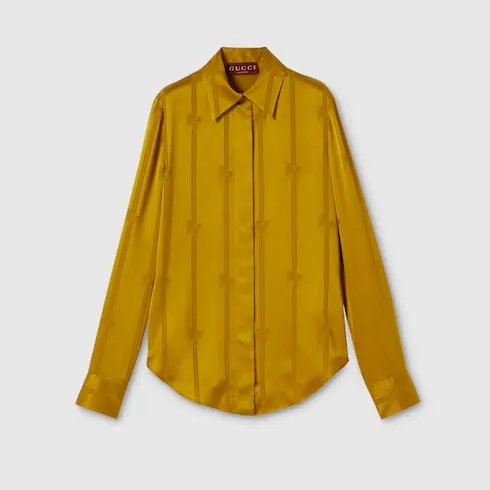 Equestrian Silk Jacquard Shirt