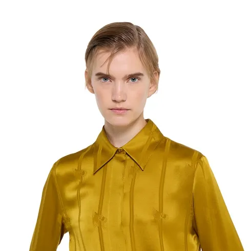 Equestrian Silk Jacquard Shirt