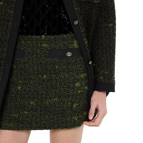 Wool Bouclé Skirt