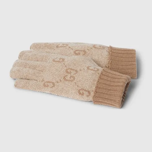 Gg Cashmere Lamé Gloves