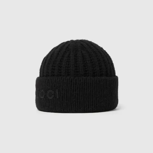 Wool Cashmere Hat With Embroidery