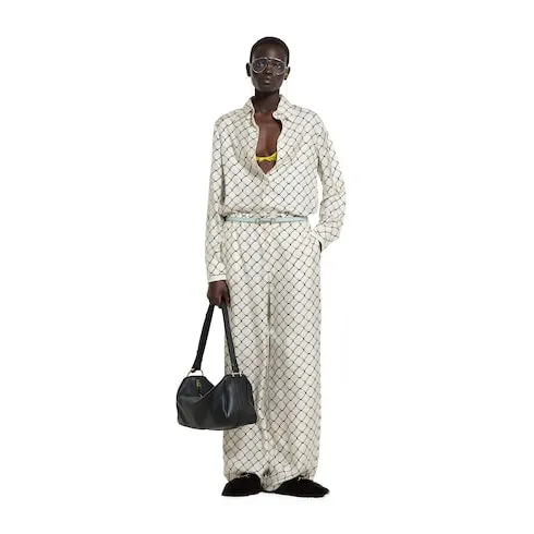 Printed Silk Twill Shirt