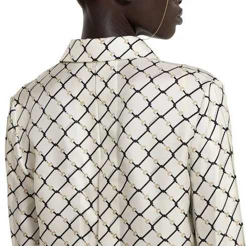 Printed Silk Twill Shirt