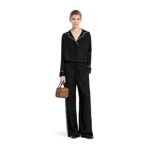 Horsebit Silk Jacquard T-Shirt