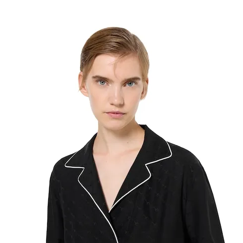 Horsebit Silk Jacquard T-Shirt