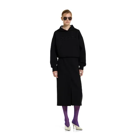 Wool CrÊPe Skirt With Gucci Detail