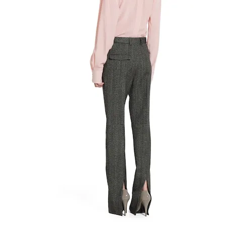Herringbone Wool Mouliné Trousers