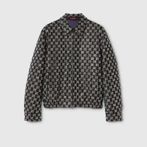 Embroidered Wool Tweed Lamé Jacket