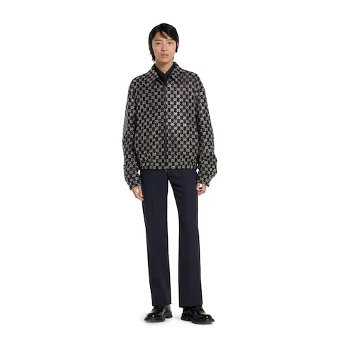 Embroidered Wool Tweed Lamé Jacket