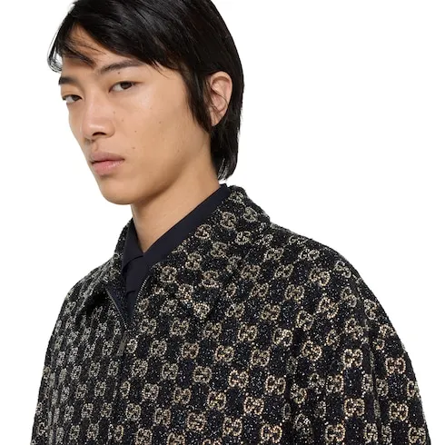 Embroidered Wool Tweed Lamé Jacket