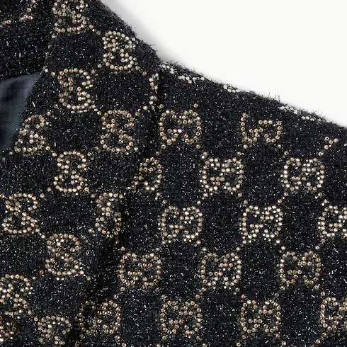 Embroidered Wool Tweed Lamé Jacket