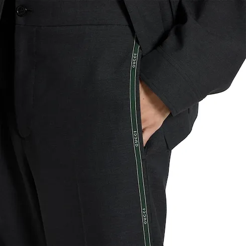 Wool Trousers With Gucci Selvedge Detail