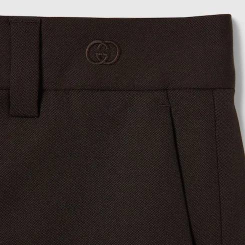 Wool Grain De Poudre Trousers