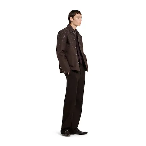 Wool Grain De Poudre Trousers
