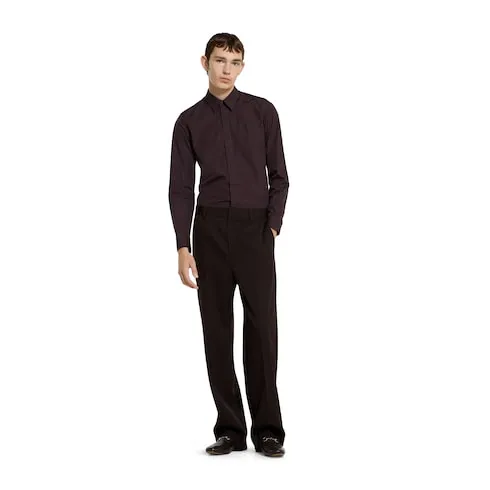 Wool Grain De Poudre Trousers