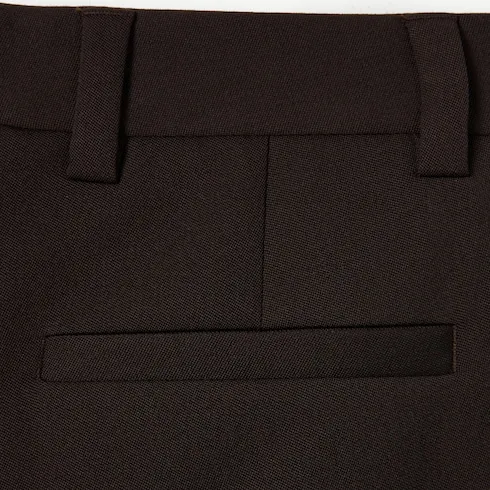 Wool Grain De Poudre Trousers
