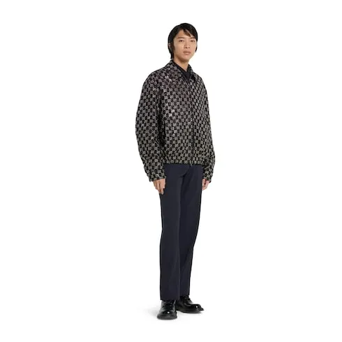Piece Dyed Poplin Shirt With Embroidery