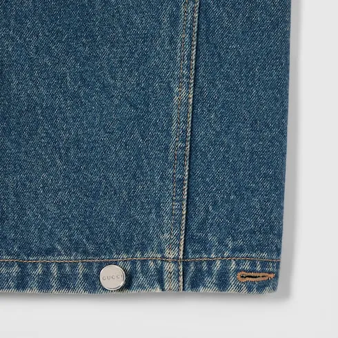 Cotton Denim Trousers With Web