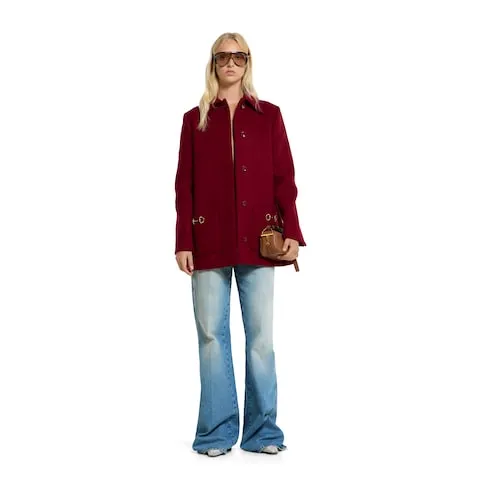 Flared Cotton Denim Trousers