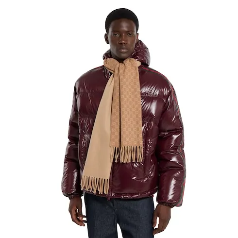 Gg Wool Cashmere Scarf