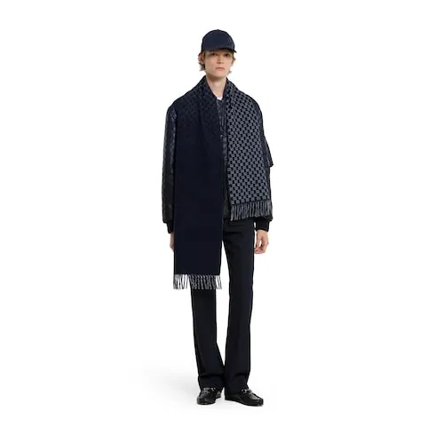Gg Wool Cashmere Scarf