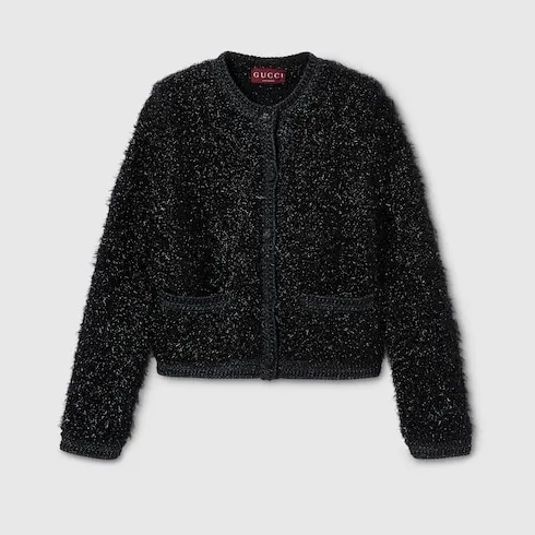 Shiny Chunky Wool Cardigan