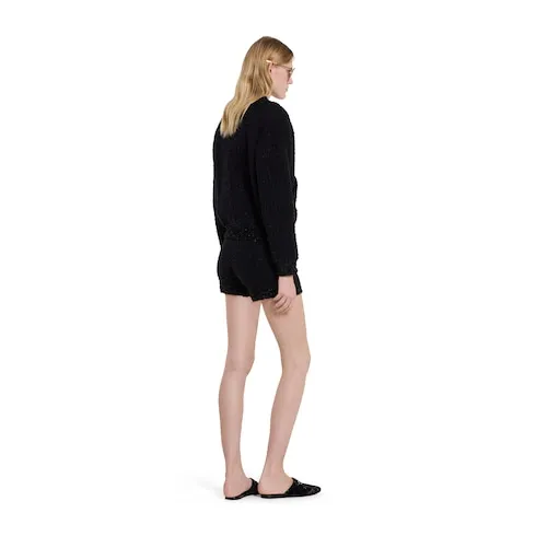 Wool Lamé Bouclé Zip Jacket