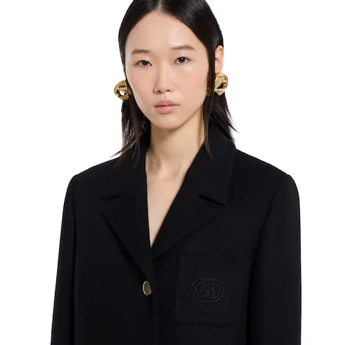 Batavia Wool Coat With Patch