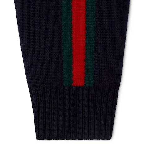 Woven Stitch Knit Wool Zip Jacket