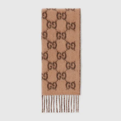 Gg Alpaca Wool Scarf