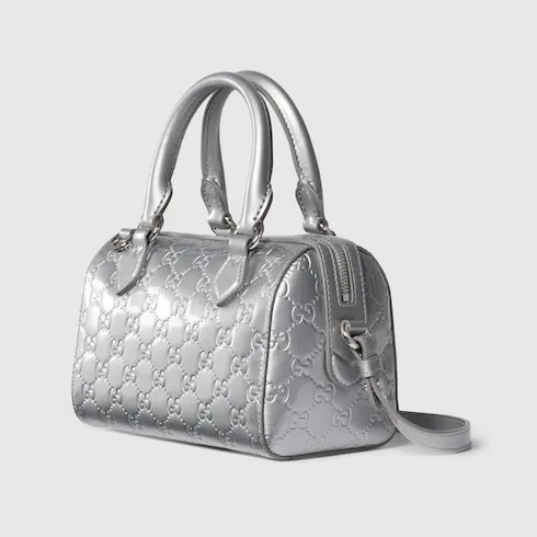 Gg Emblem Small Boston Bag