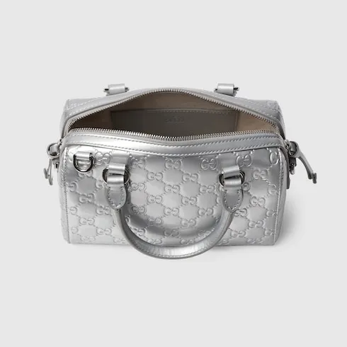 Gg Emblem Small Boston Bag