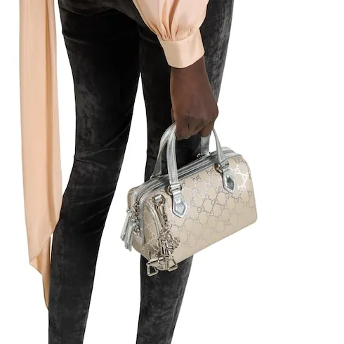 Gg Emblem Small Boston Bag
