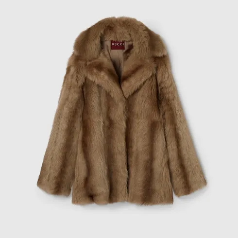 Degradé Soft Shearling Peacoat