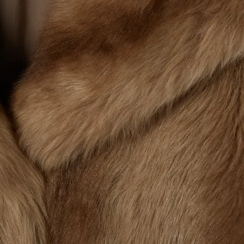 Degradé Soft Shearling Peacoat